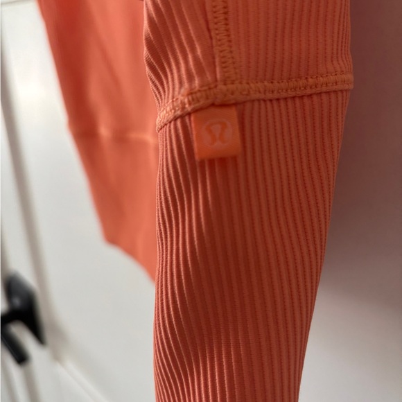 Lululemon Power Pivot Ribbed Tank Size 8 EUC Orange - Picture 4 of 4